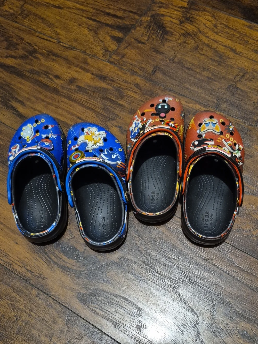 2 Pairs of Kids Character Clog Sandals - Blue and Red